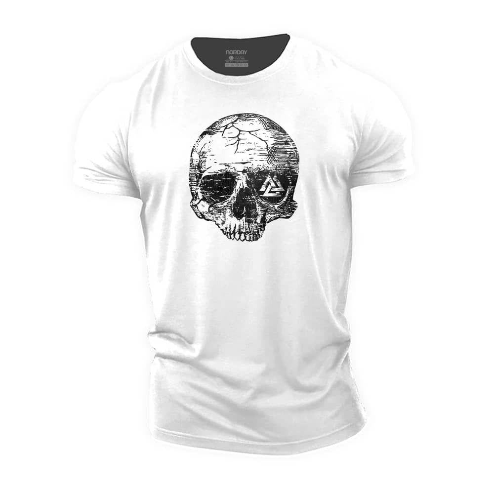 Viking Skull Cotton T-Shirt