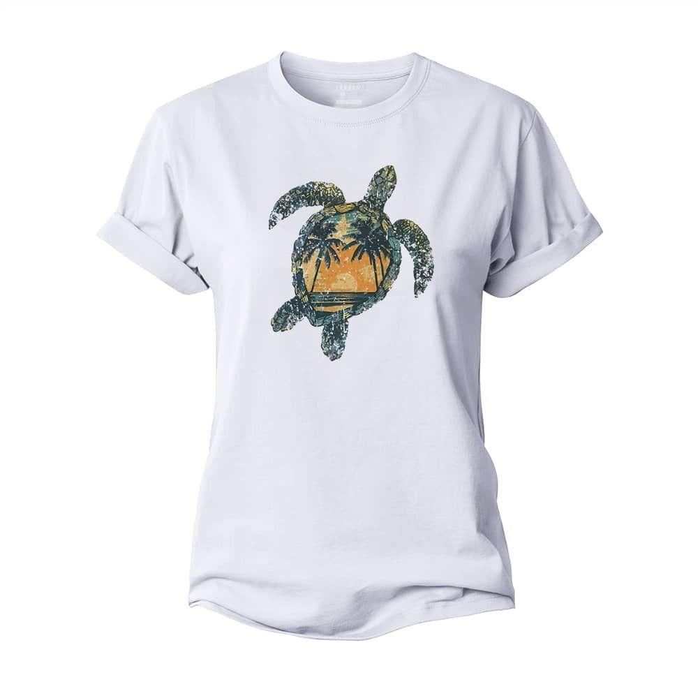 Beach Turtle Women's Cotton T-Shirt