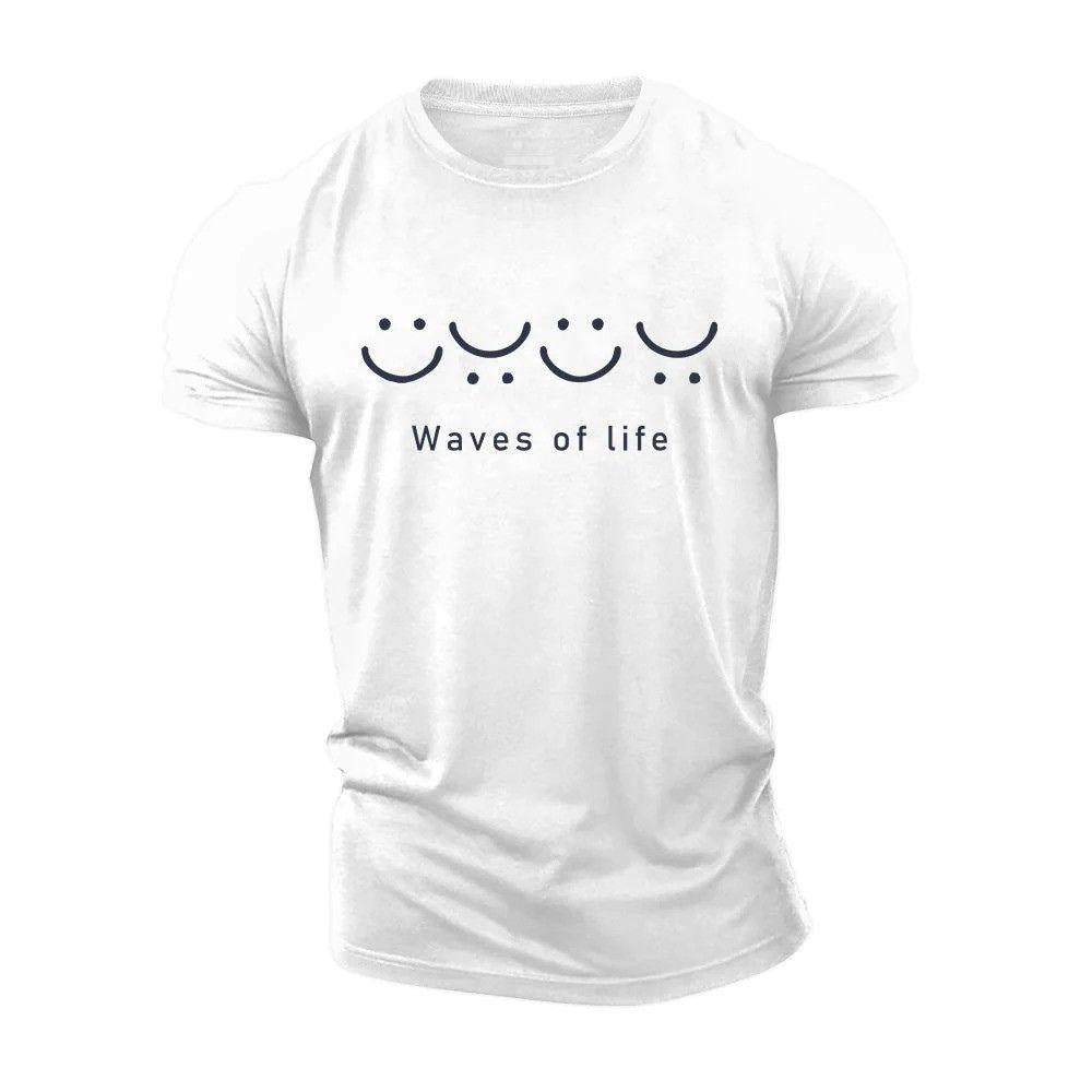 Waves Of Life Cotton T-Shirt