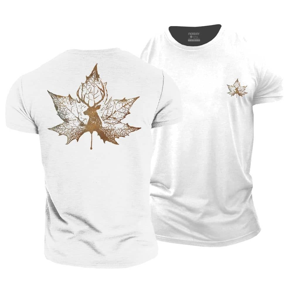 Wildlife Leaf Cotton T-Shirt