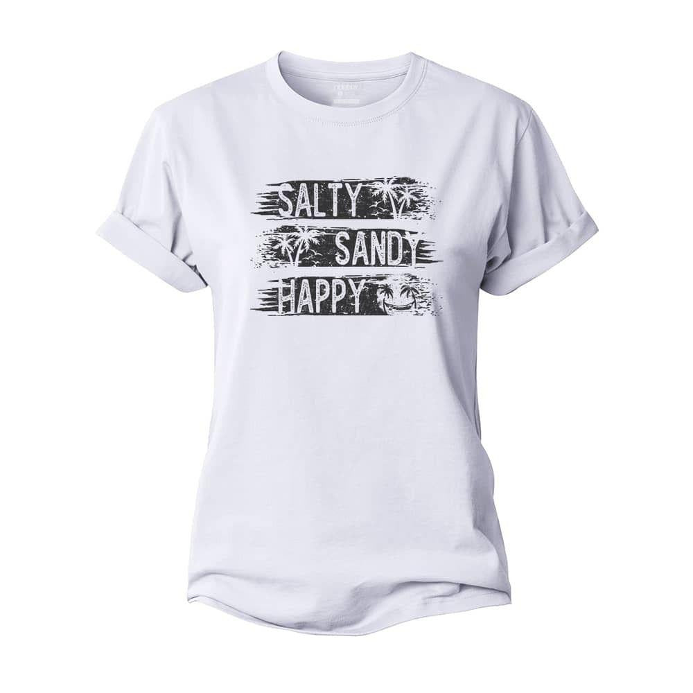 Salty And Happy Women's Cotton T-Shirt