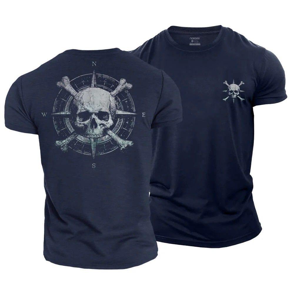Adventure Compass Skull T-Shirt - Norday SE