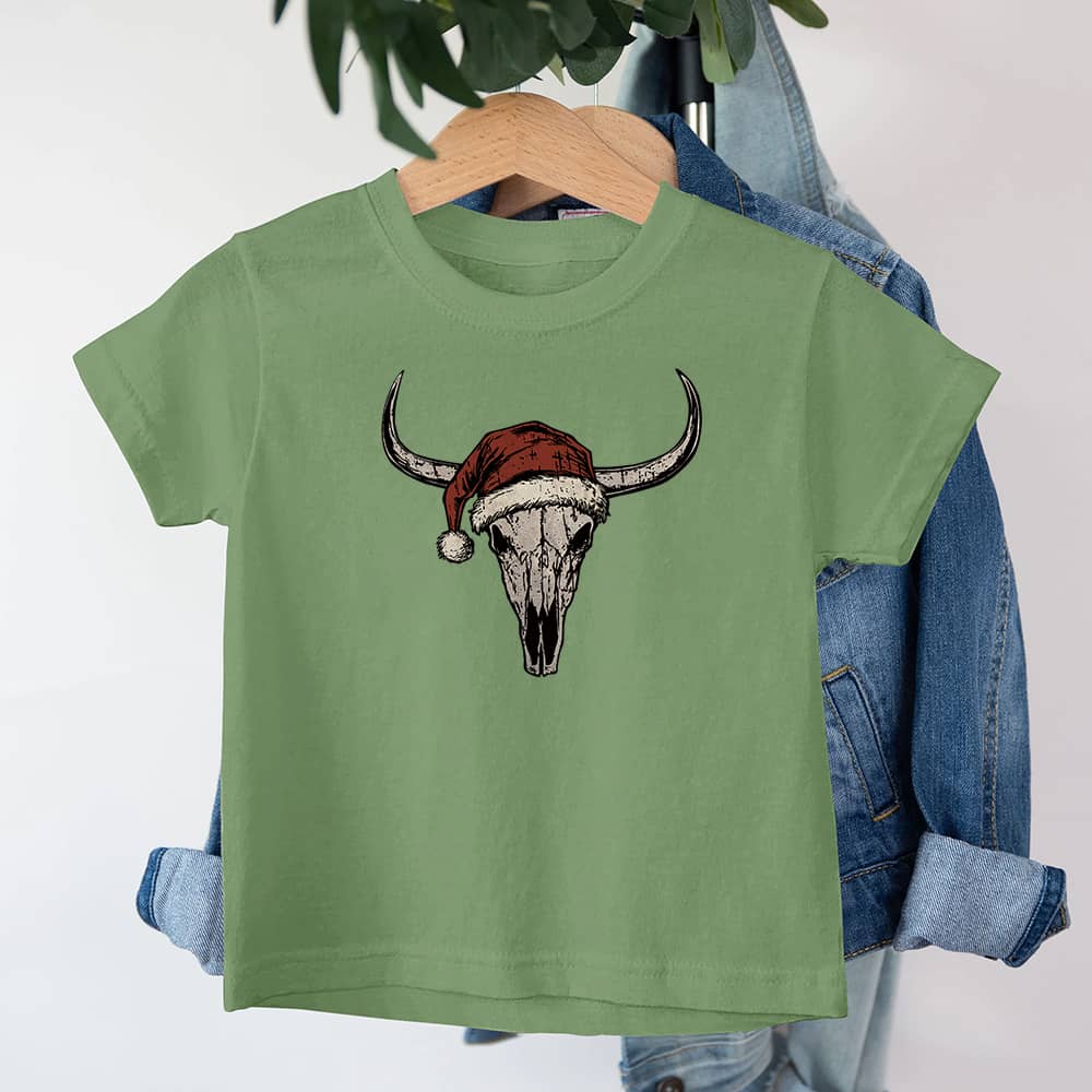 Christmas Bull Skull Barn T-Shirt - Norday SE
