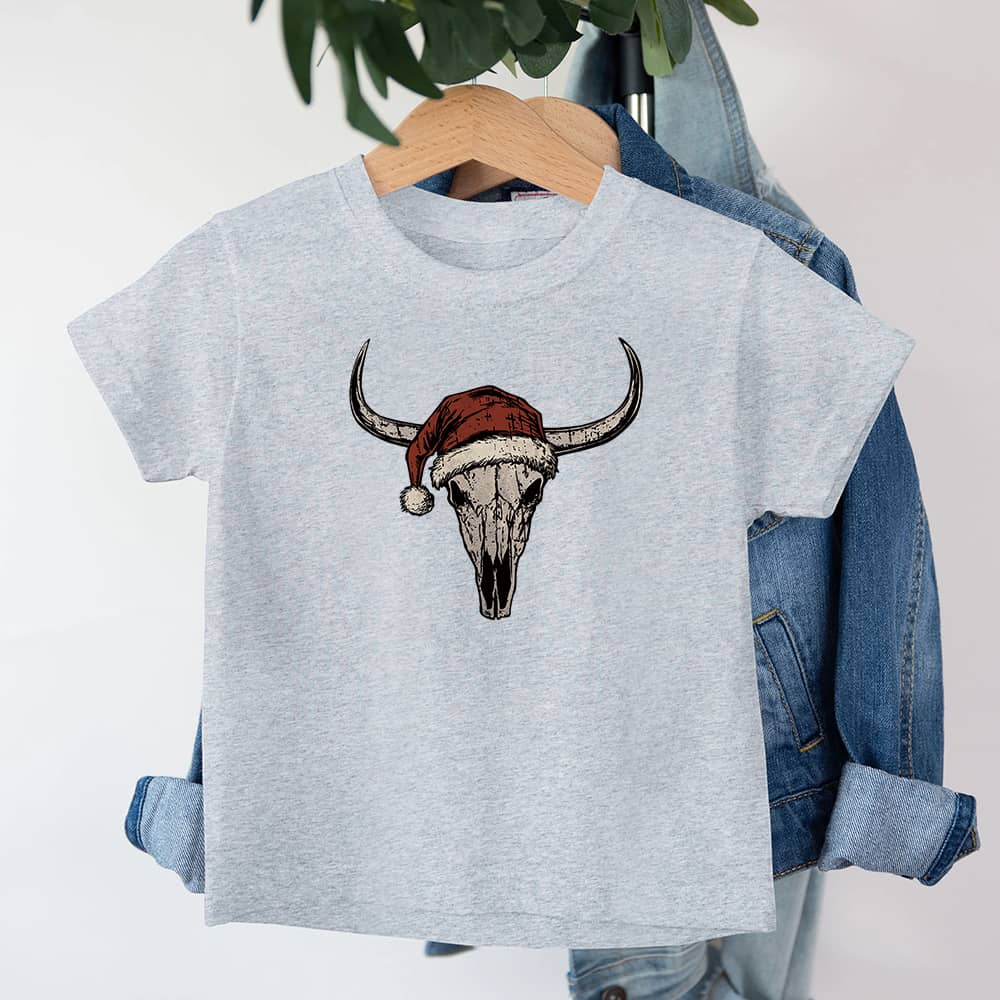 Christmas Bull Skull Barn T-Shirt - Norday SE