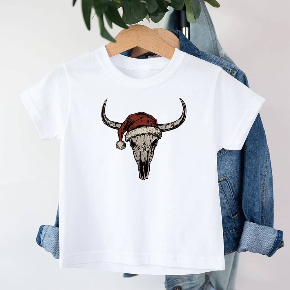 Christmas Bull Skull Barn T-Shirt - Norday SE