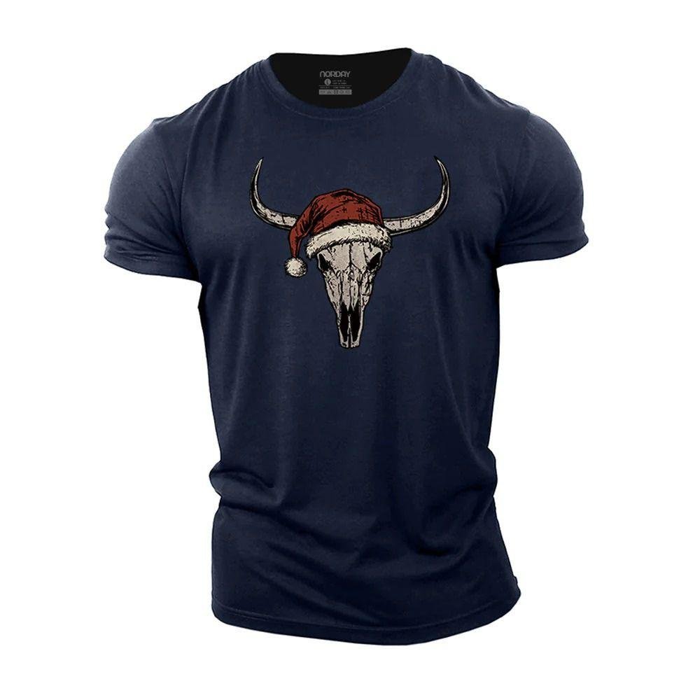 Christmas Bull Skull T-Shirt - Norday SE