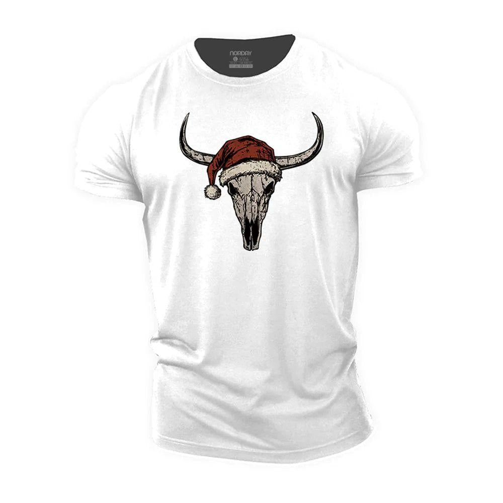 Christmas Bull Skull T-Shirt - Norday SE