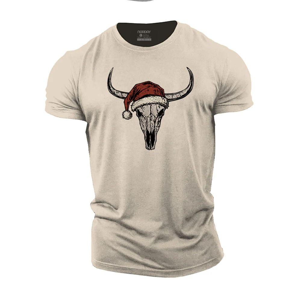 Christmas Bull Skull T-Shirt - Norday SE