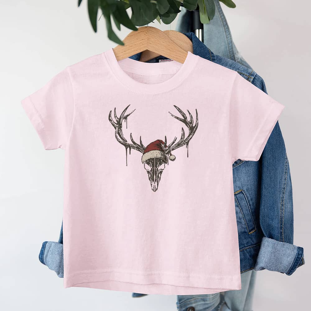 Christmas Elk Skull Barn T-Shirt - Norday SE