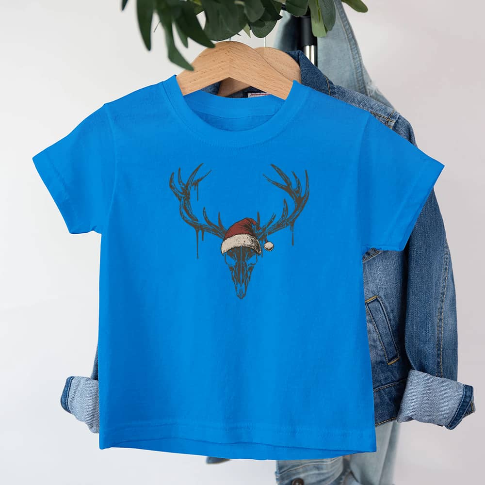 Christmas Elk Skull Barn T-Shirt - Norday SE