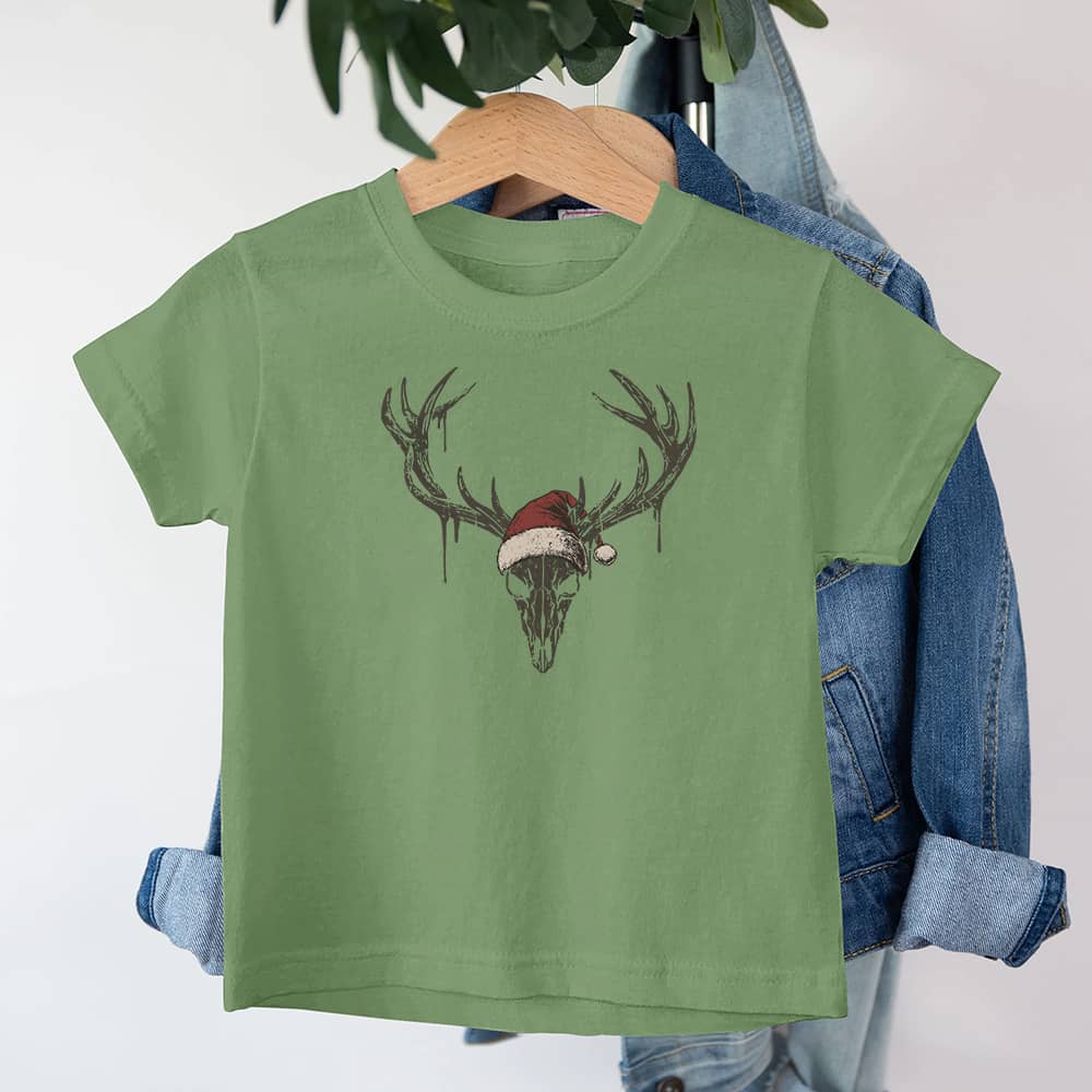 Christmas Elk Skull Barn T-Shirt - Norday SE