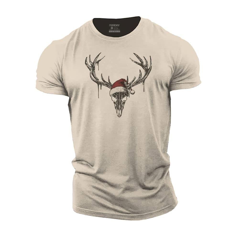 Christmas Elk Skull T-Shirt - Norday SE
