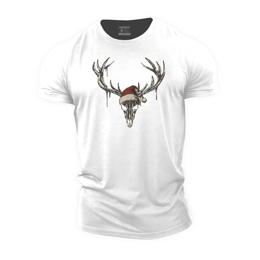 Christmas Elk Skull T-Shirt - Norday SE