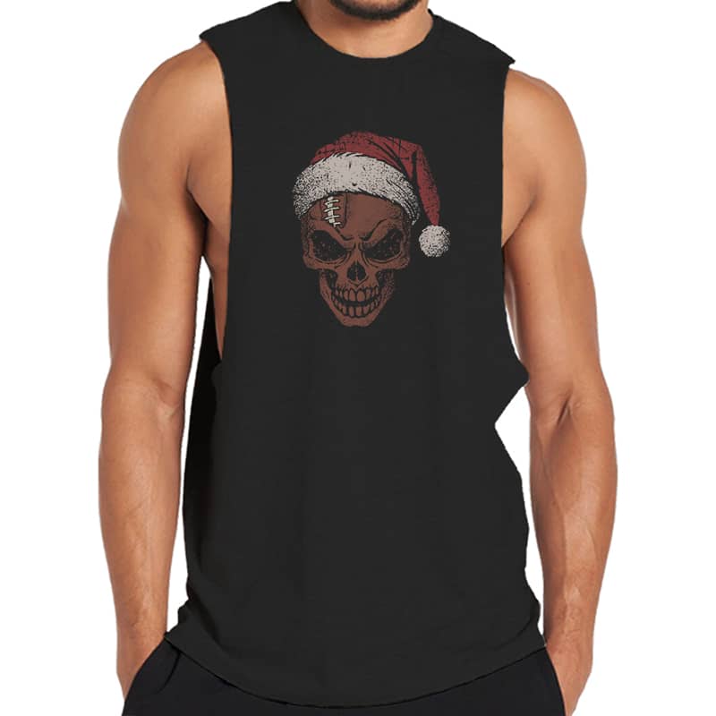 Christmas Football Skull Tank Top - Norday SE