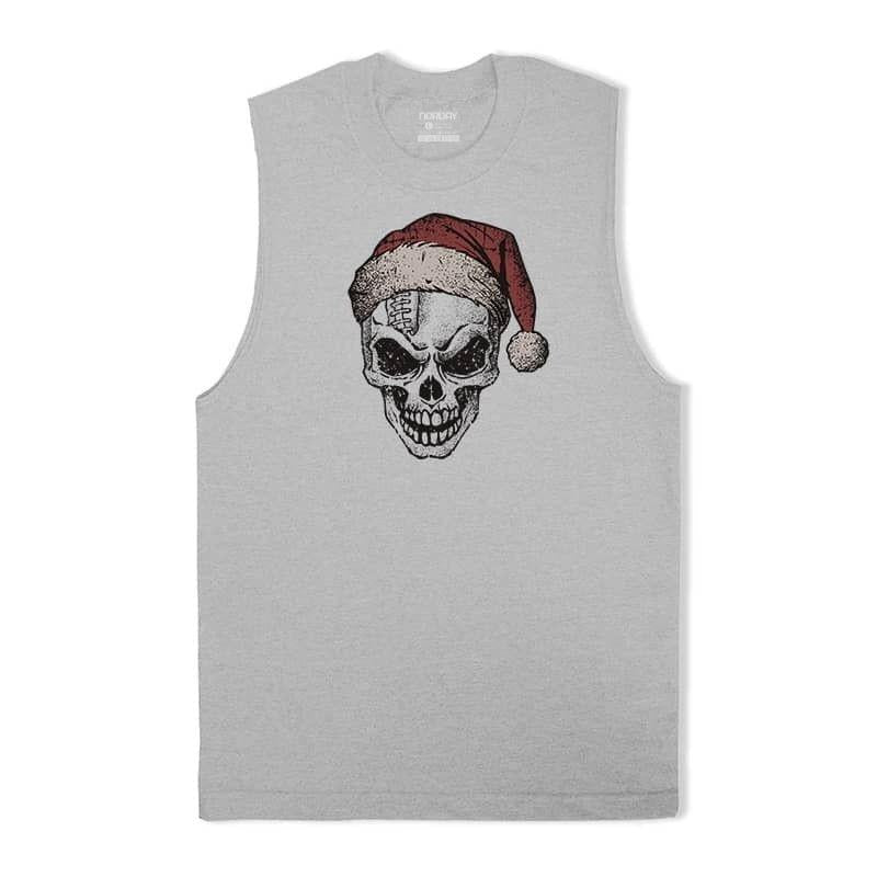 Christmas Football Skull Tank Top - Norday SE