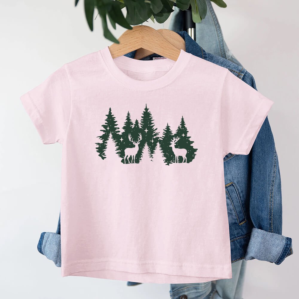 Christmas Forest Deer Barn T-Shirt - Norday SE
