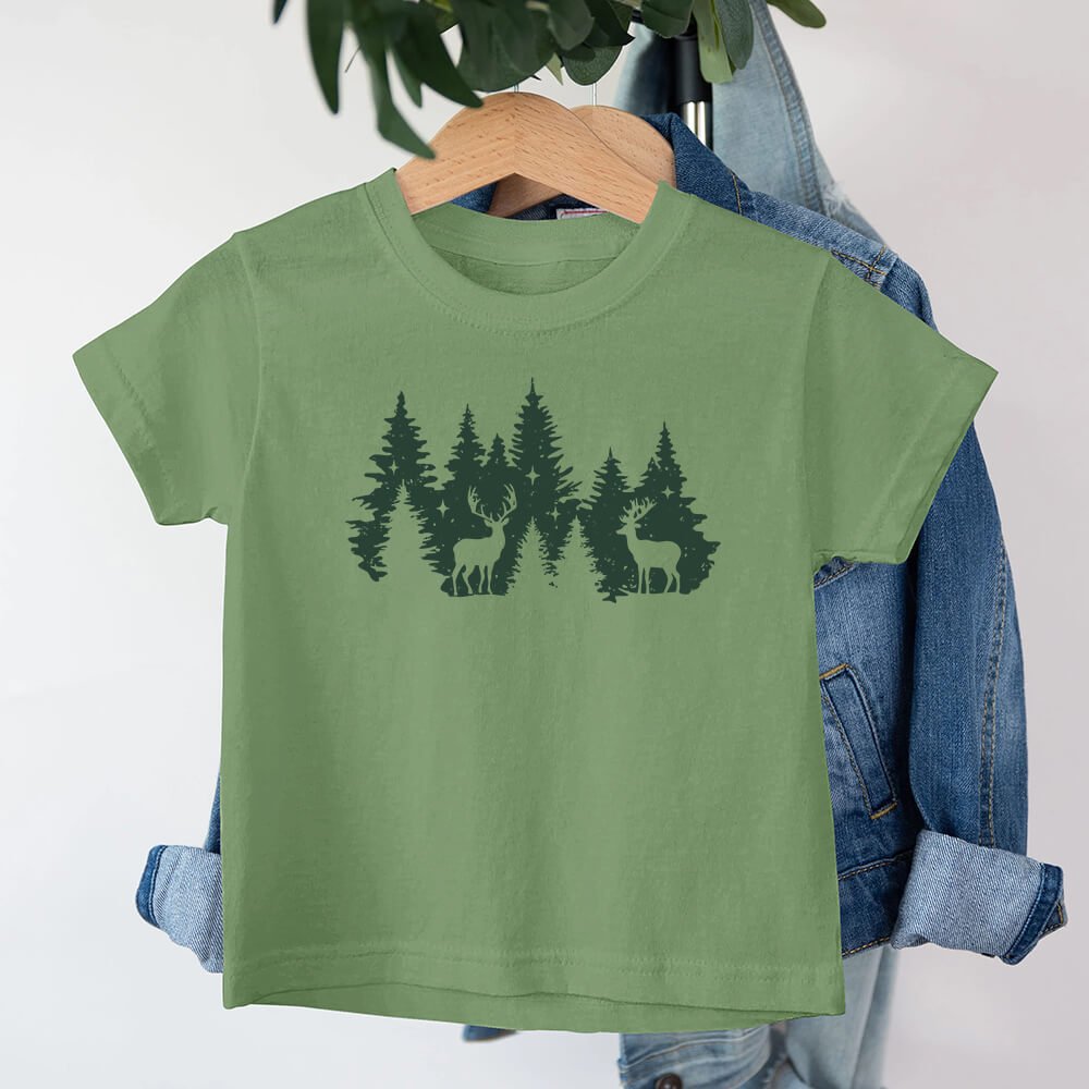Christmas Forest Deer Barn T-Shirt - Norday SE