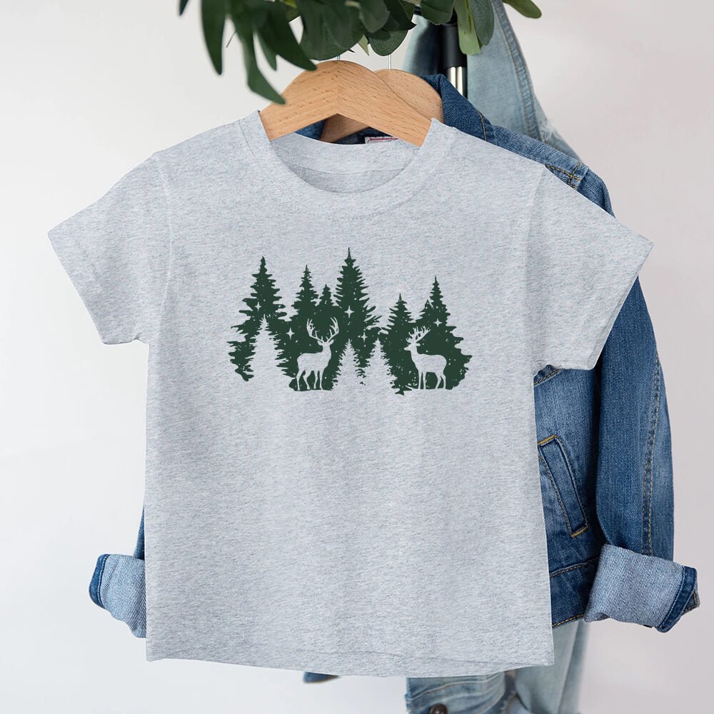 Christmas Forest Deer Barn T-Shirt - Norday SE
