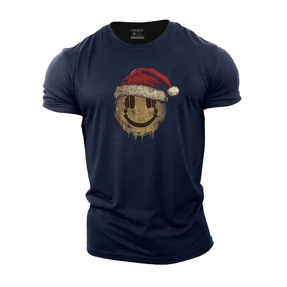Christmas Headphones Smiley T-Shirt - Norday SE