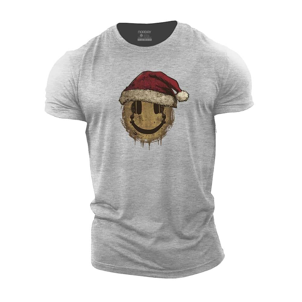 Christmas Headphones Smiley T-Shirt - Norday SE