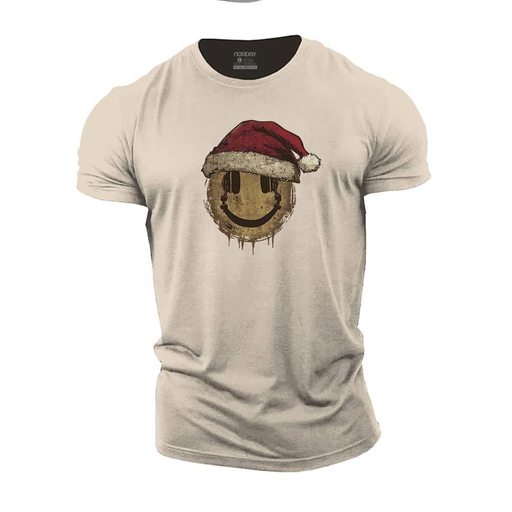 Christmas Headphones Smiley T-Shirt - Norday SE