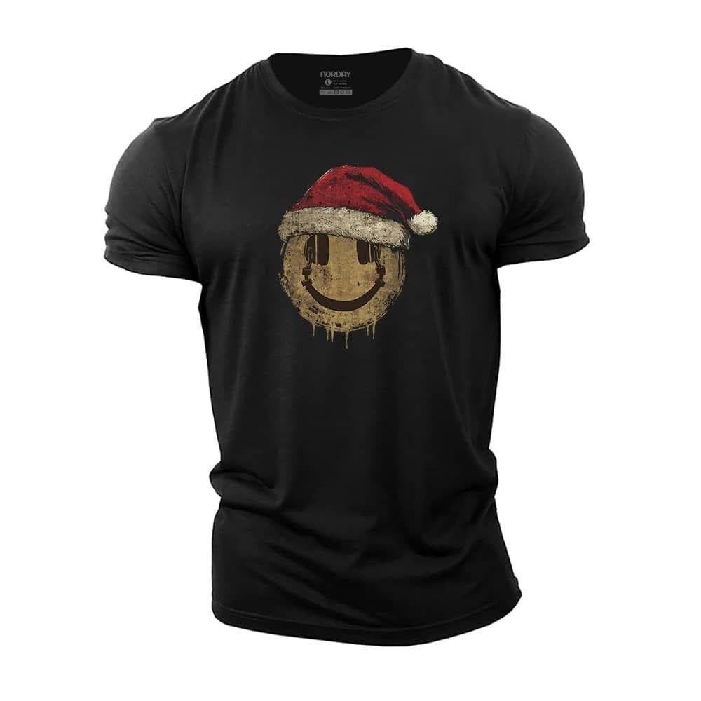 Christmas Headphones Smiley T-Shirt - Norday SE