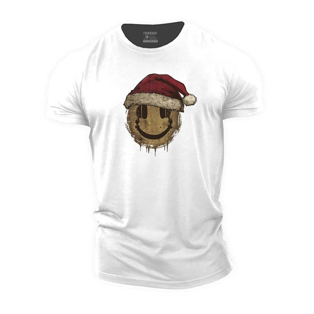 Christmas Headphones Smiley T-Shirt - Norday SE