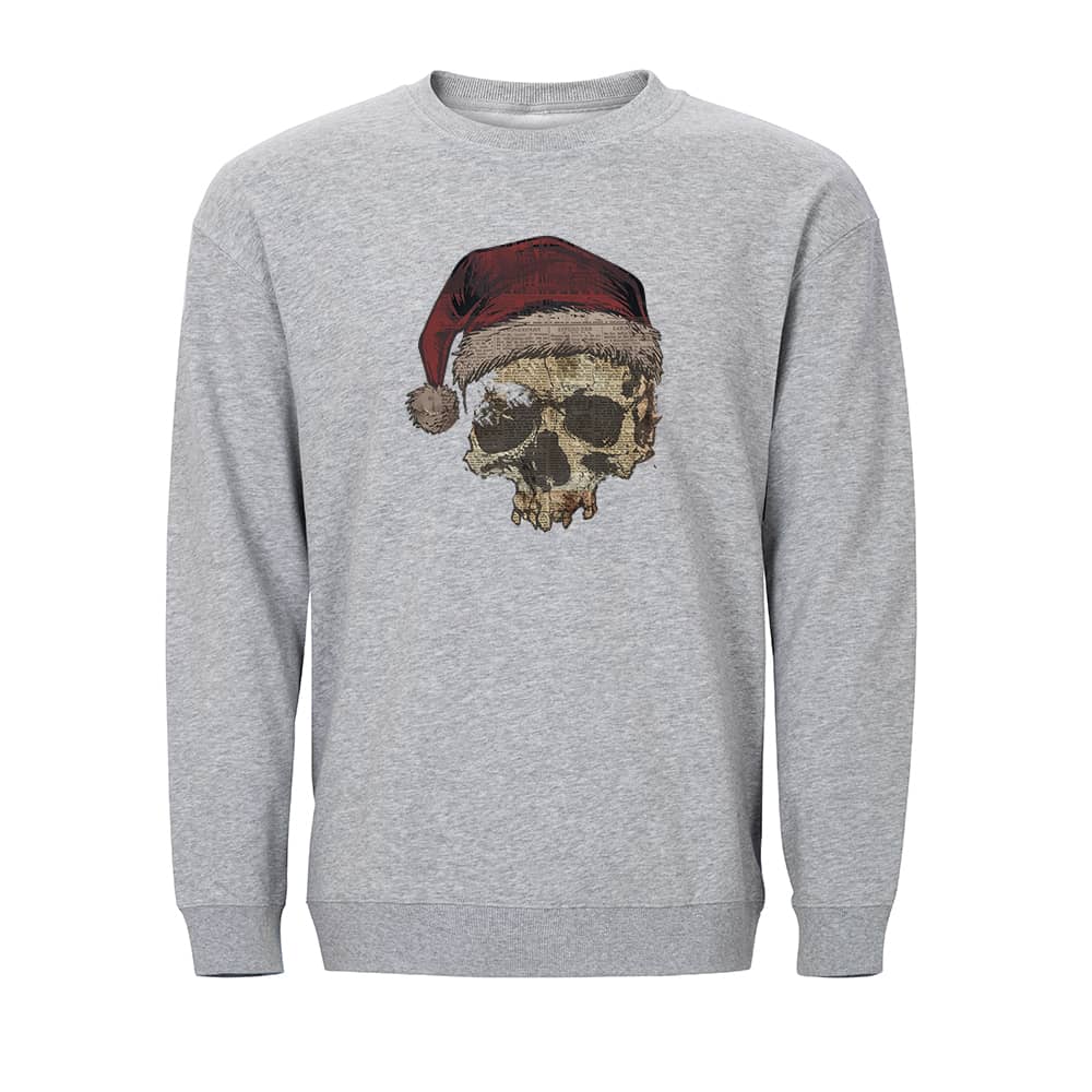 Christmas Skull Newspaper Sweatshirt - Norday SE