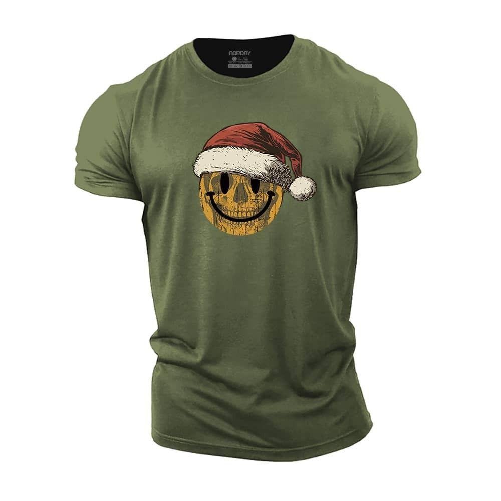 Christmas Skull Smiley T-Shirt - Norday SE