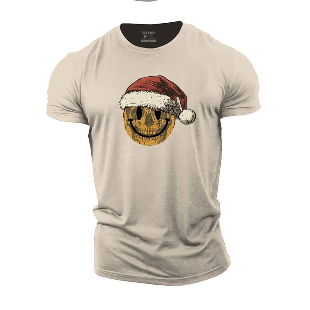 Christmas Skull Smiley T-Shirt - Norday SE