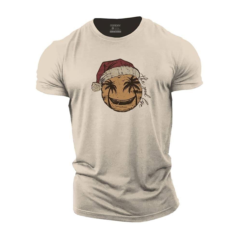 Christmas Smiley Palm Tree T-Shirt - Norday SE