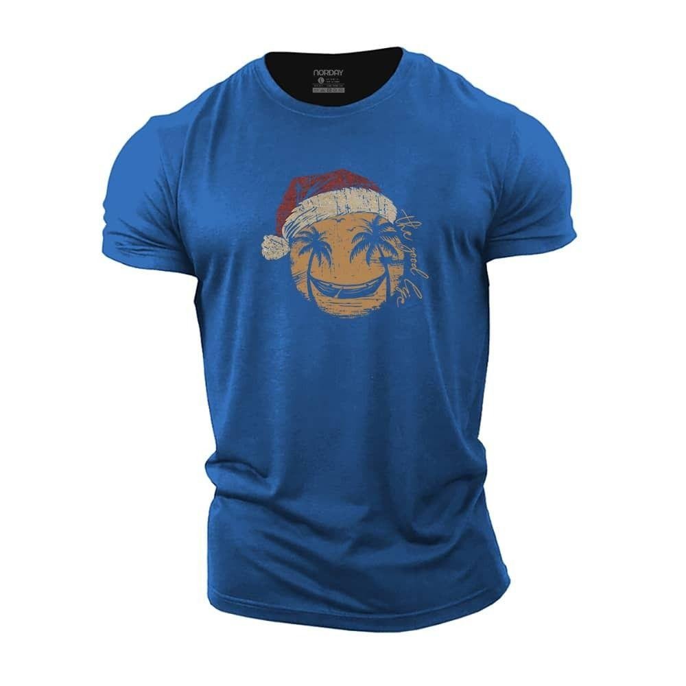 Christmas Smiley Palm Tree T-Shirt - Norday SE