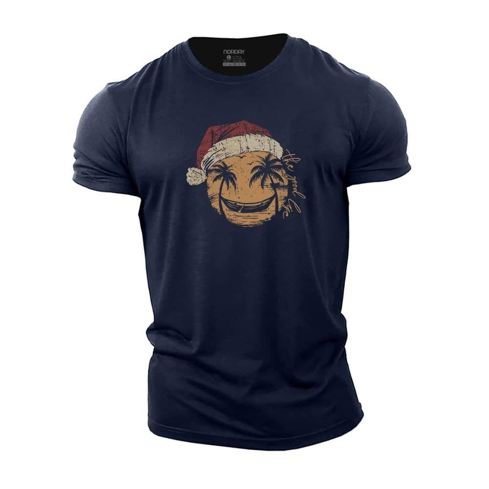 Christmas Smiley Palm Tree T-Shirt - Norday SE