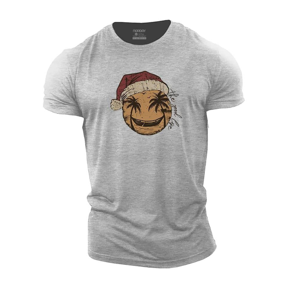 Christmas Smiley Palm Tree T-Shirt - Norday SE