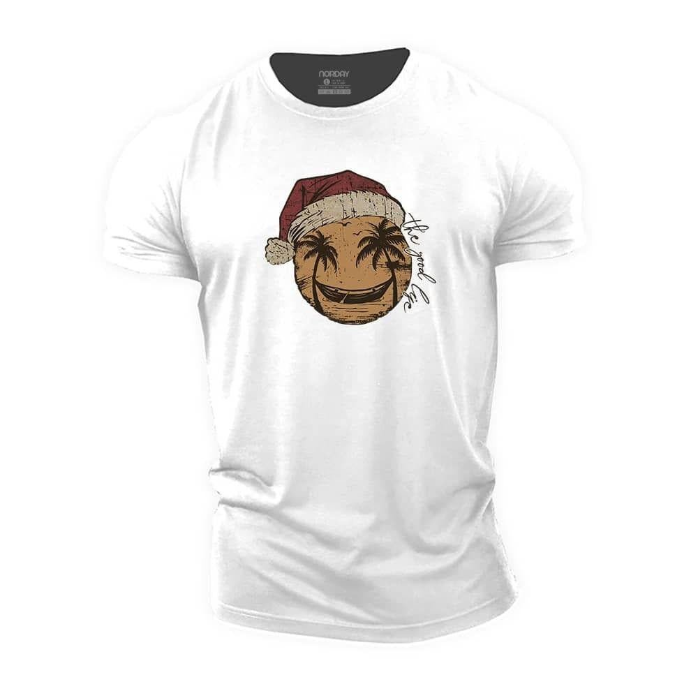 Christmas Smiley Palm Tree T-Shirt - Norday SE