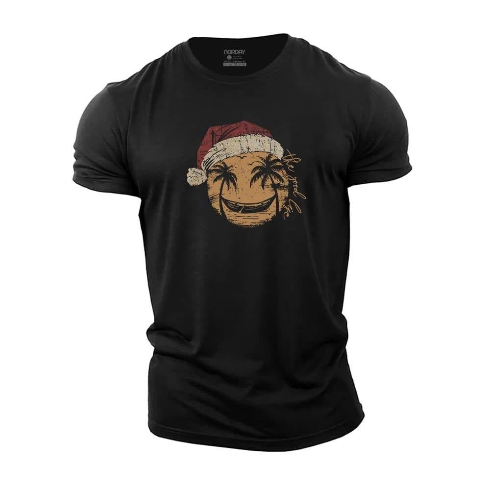 Christmas Smiley Palm Tree T-Shirt - Norday SE