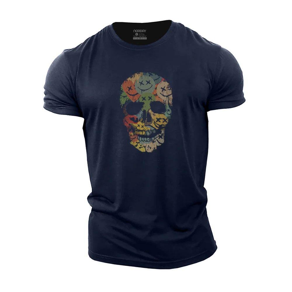 Colorful Smiley Skull T-Shirt - Norday SE