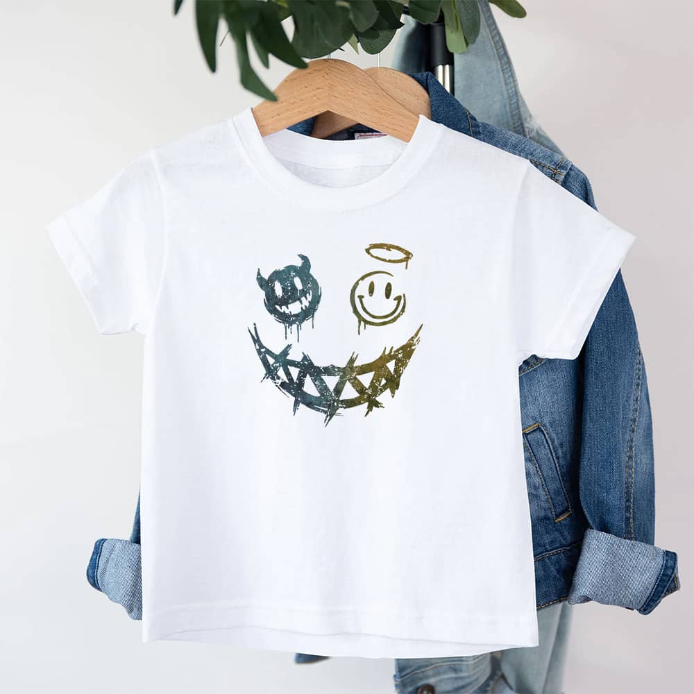 Devil Angel Smiley Barn T-Shirt - Norday SE