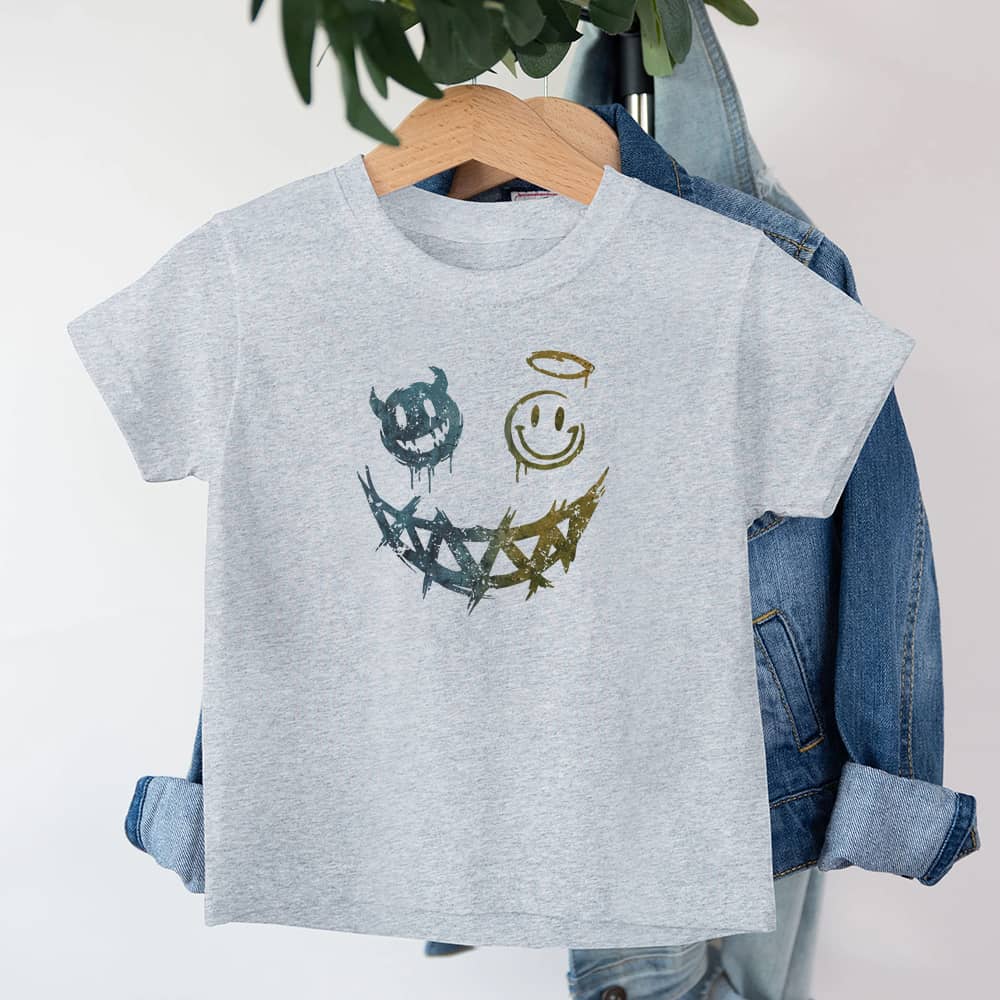 Devil Angel Smiley Barn T-Shirt - Norday SE