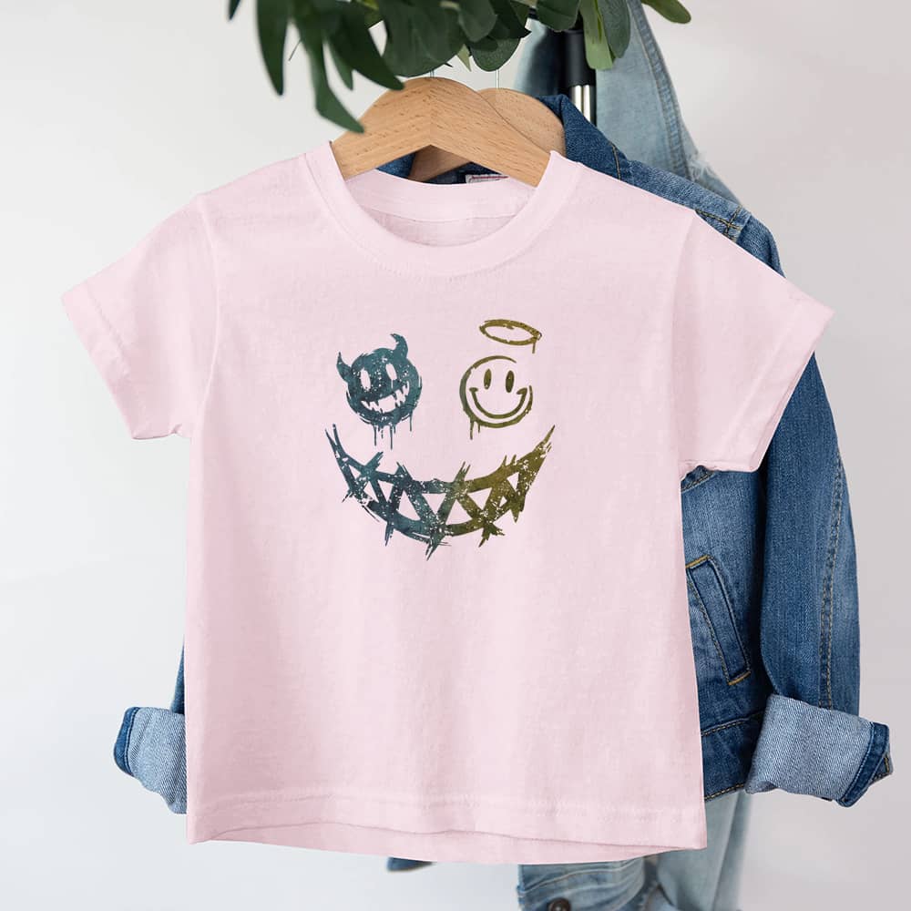 Devil Angel Smiley Barn T-Shirt - Norday SE