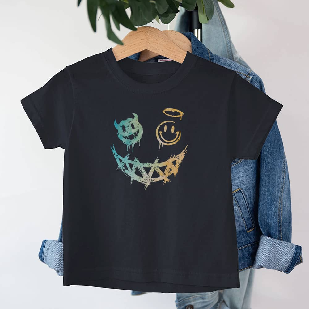 Devil Angel Smiley Barn T-Shirt - Norday SE