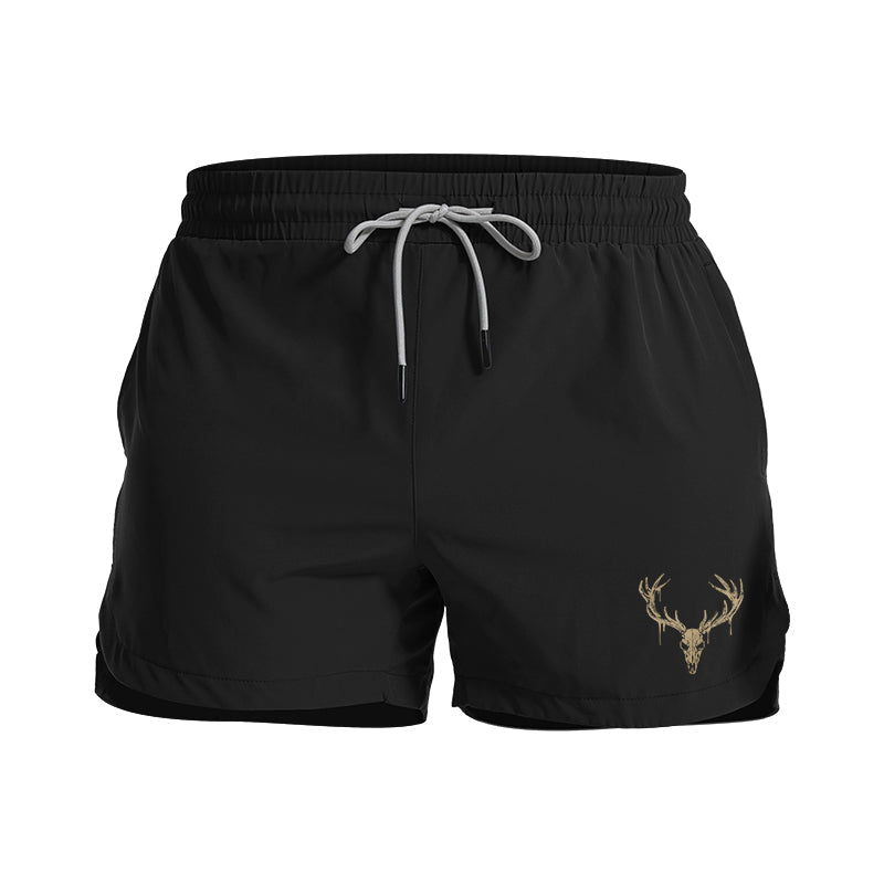 Elk Skull Athletic Quick - Dry Shorts - Norday SE