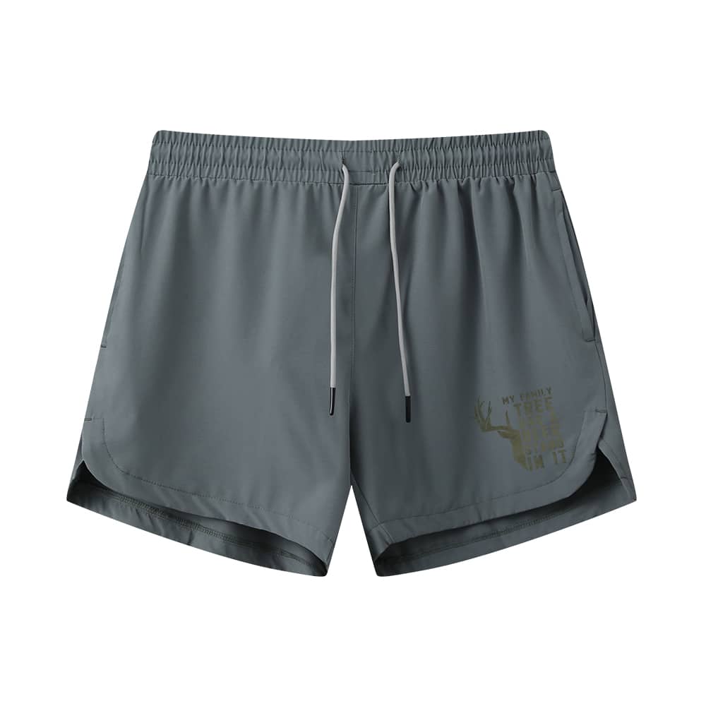 Family Tree Deer Stand Athletic Quick - Dry Shorts - Norday SE