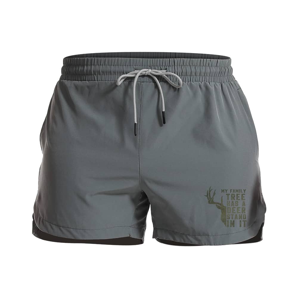 Family Tree Deer Stand Athletic Quick - Dry Shorts - Norday SE