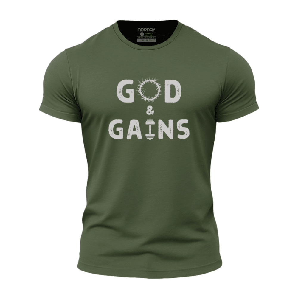 God and Gains Athletic Quick - Dry T-Shirt - Norday SE