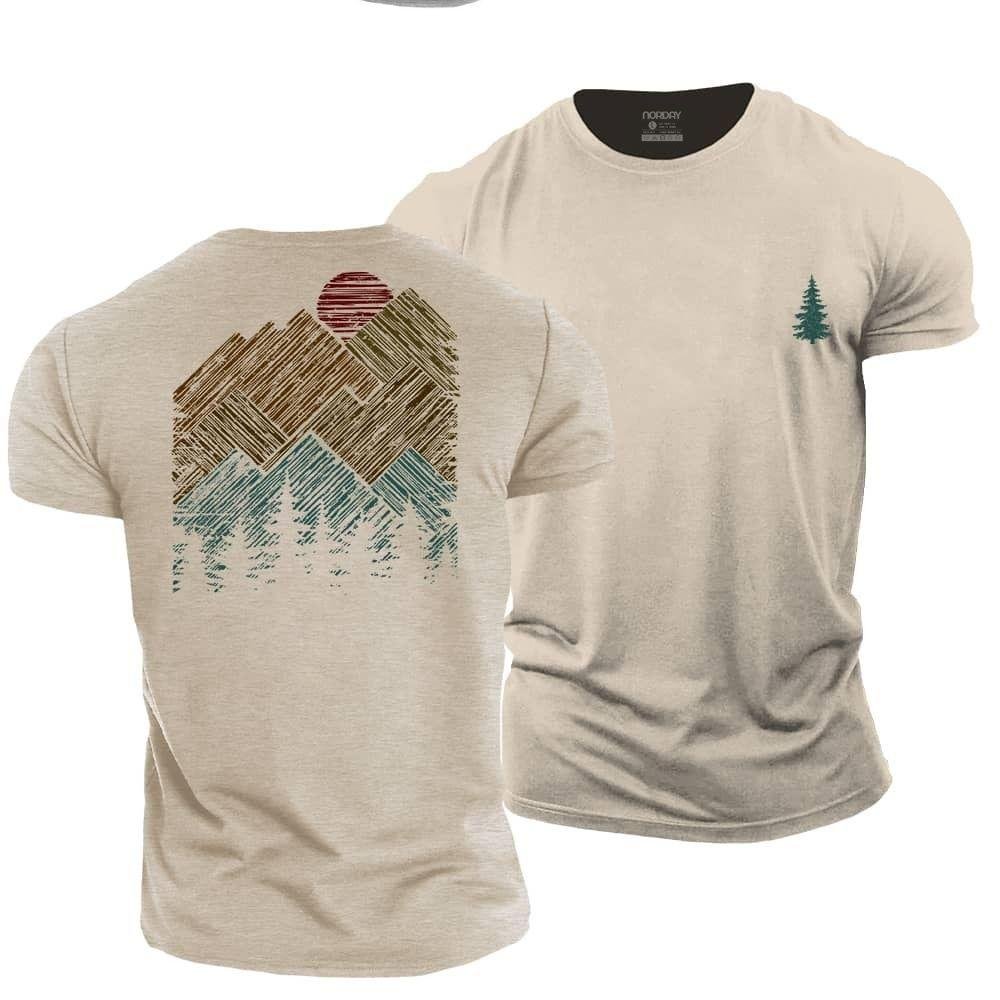 Hand Drawn Mountain Sun T-Shirt - Norday SE