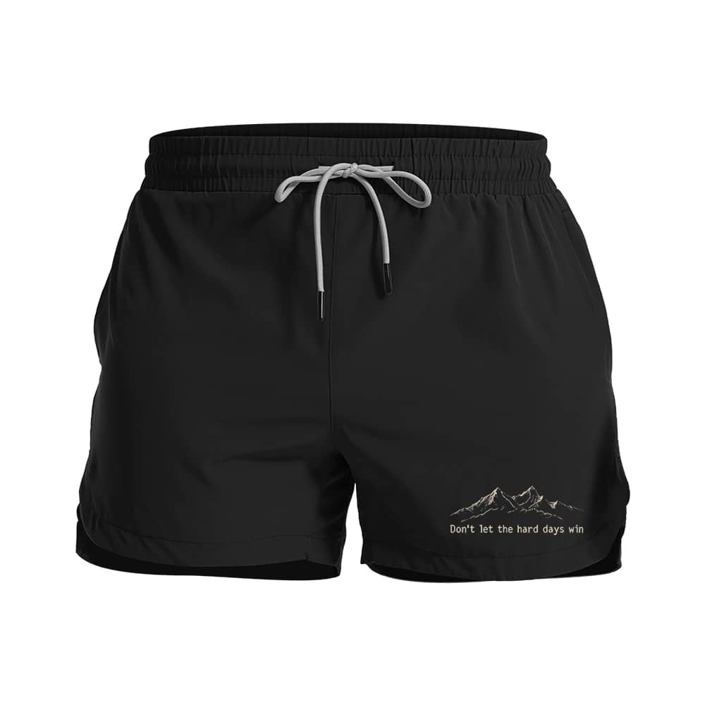 Hard Days Cannot Win Athletic Quick - Dry Shorts - Norday SE