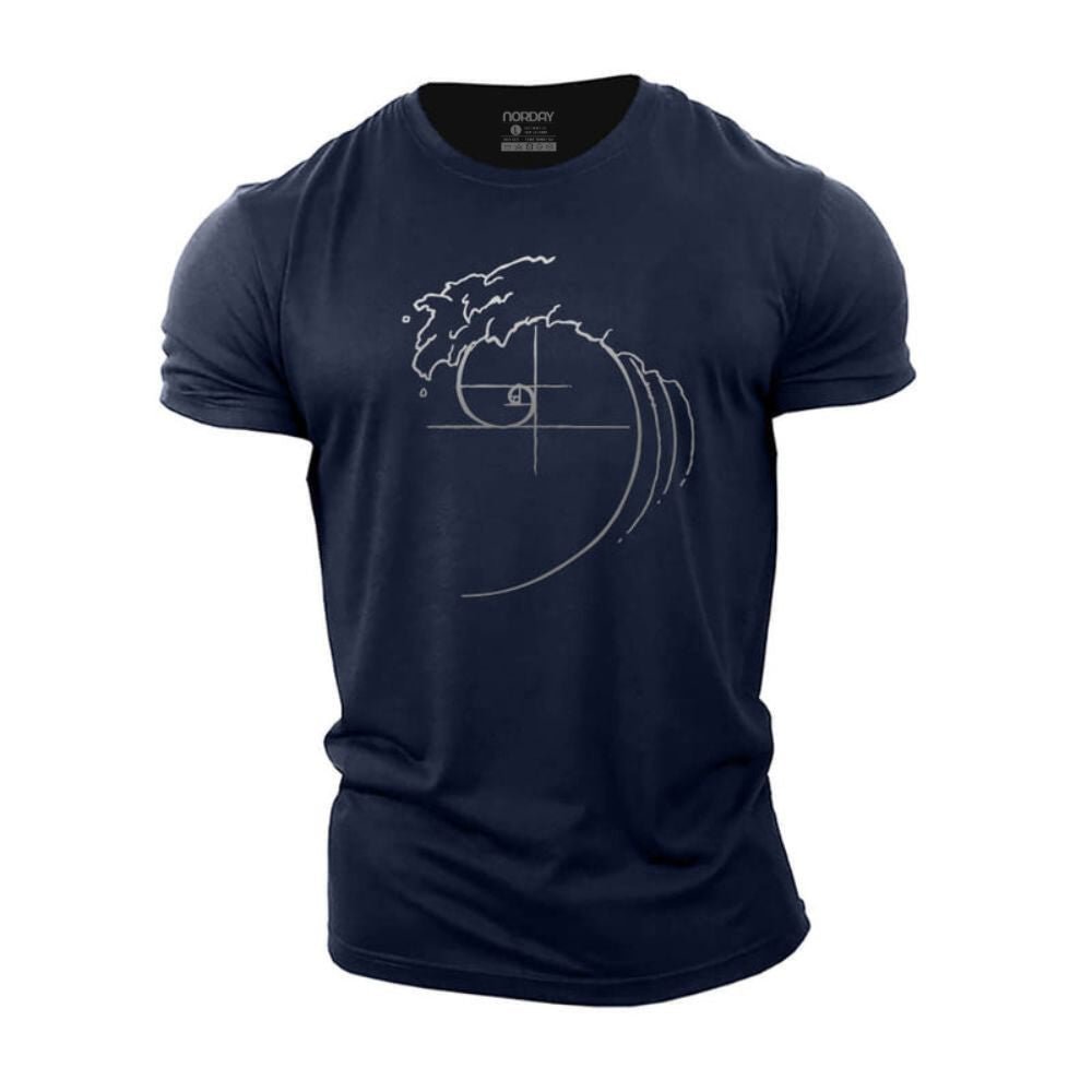 Ocean Wave Fibonacci Sequence T-Shirt - Norday SE