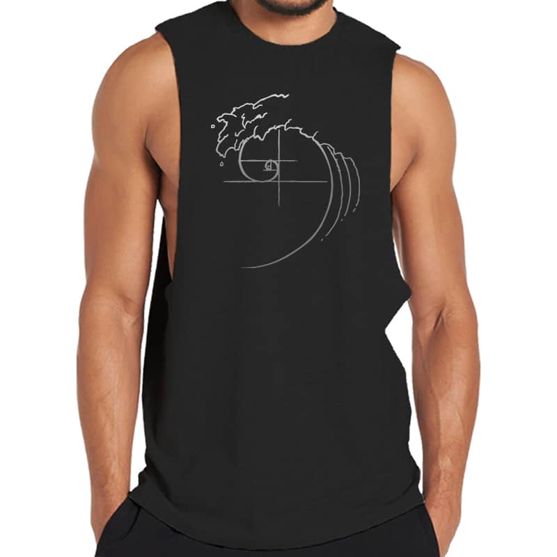 Ocean Wave Fibonacci Sequence Tank Top - Norday SE