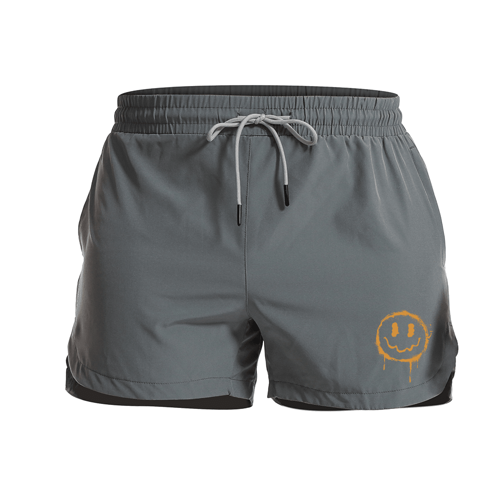 Orange Smiley Athletic Quick - Dry Shorts - Norday SE
